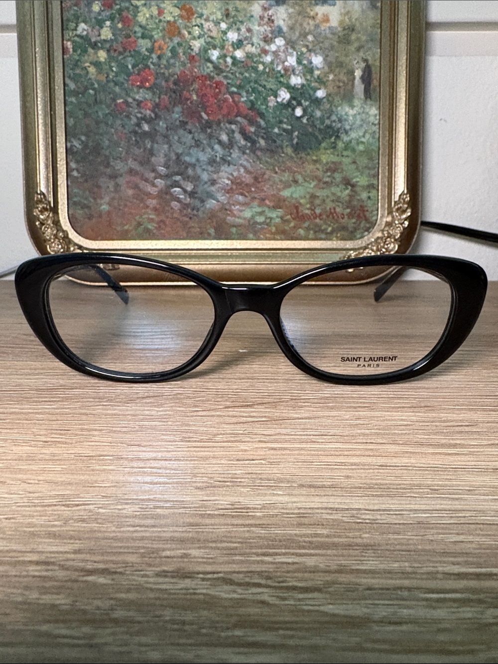 Saint Laurent Black Cat-Eye Optical Frames